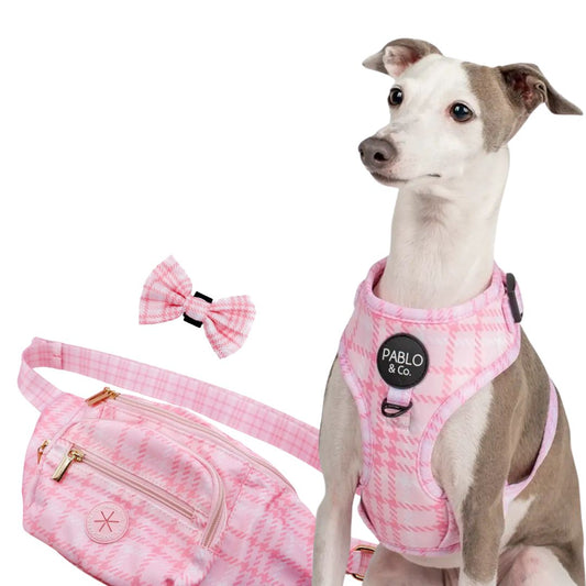 Pack 3 accesorios - Pink Houndstooth