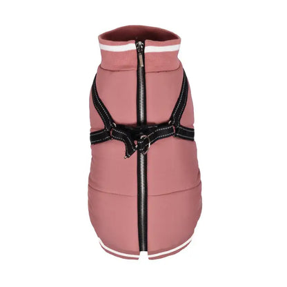 Abrigo con arnés St. Moritz rosa