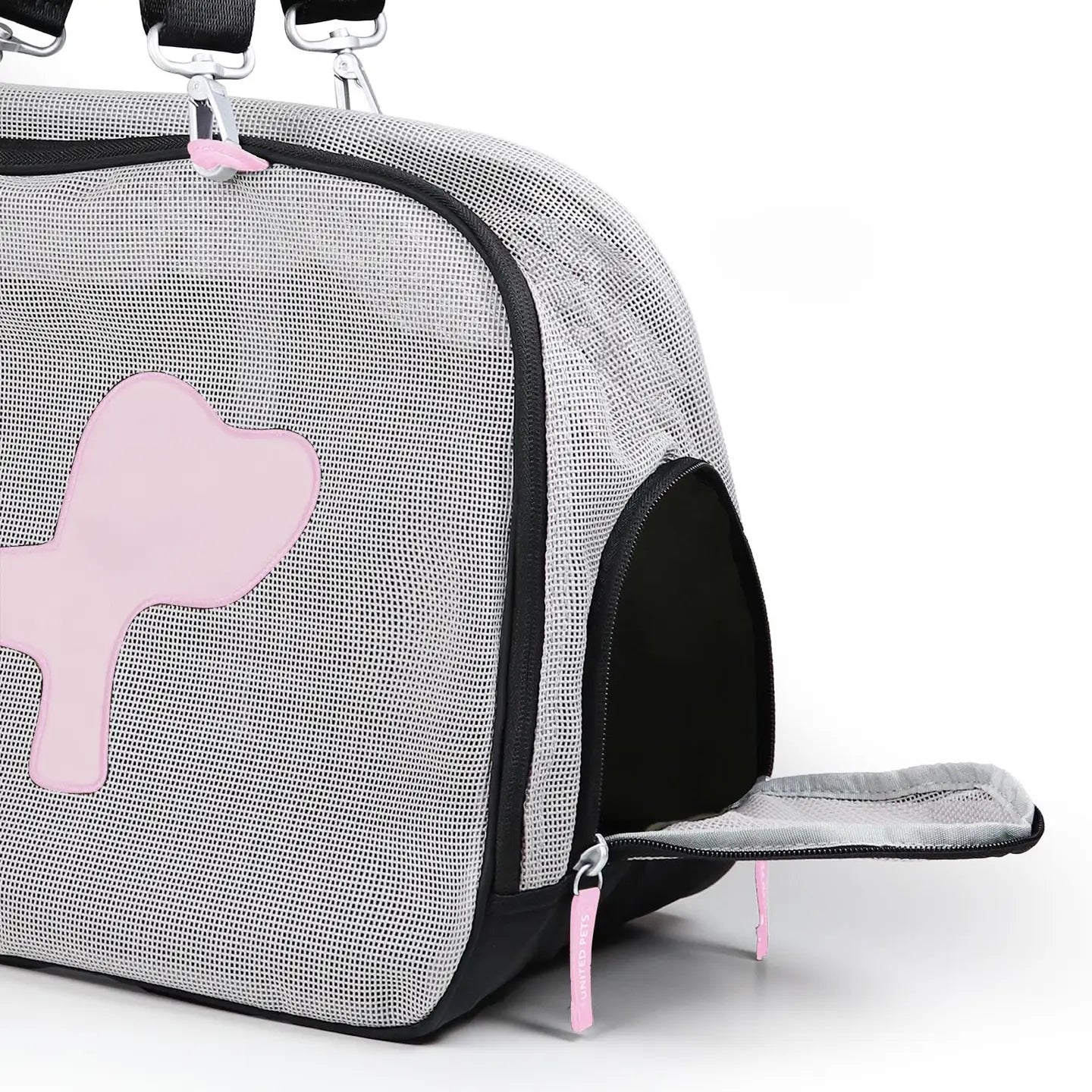 Transportín extensible Mesh rosa