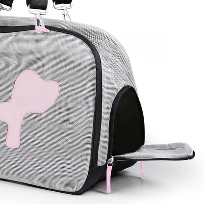 Transportín extensible Mesh rosa