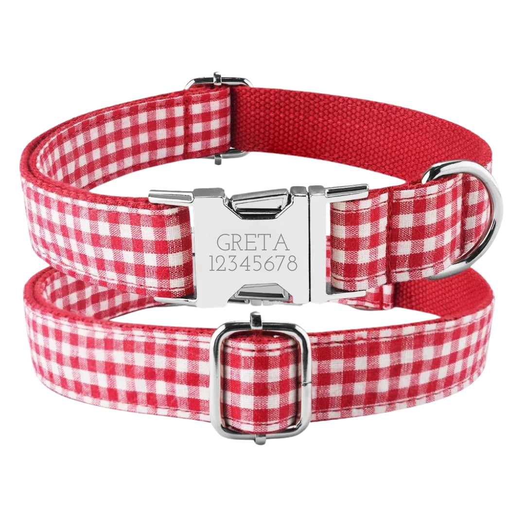 Collar Red Vichy