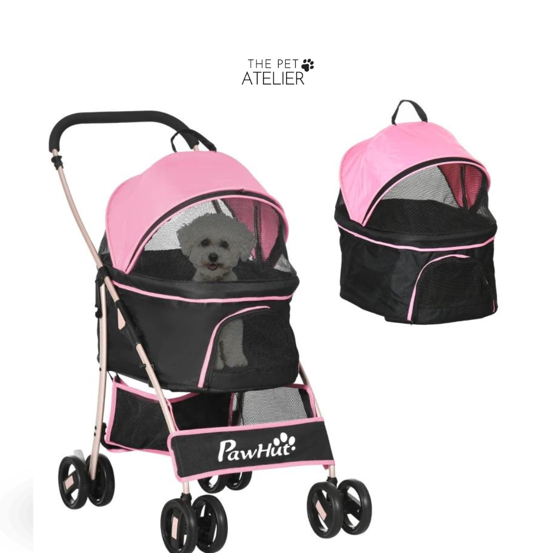 Carrito para perros 3 en 1 Lady Pink