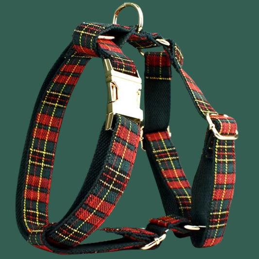 Set 3 piezas Arnés Christmas Tartan