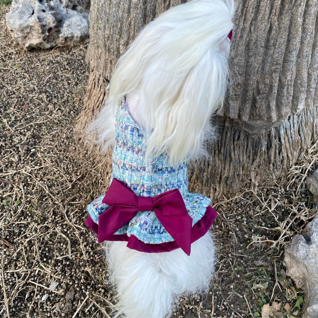 Vestido Blue Tweed