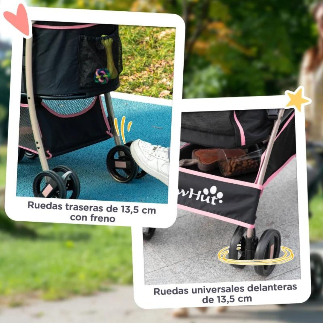 Carrito para perros 3 en 1 Lady Pink