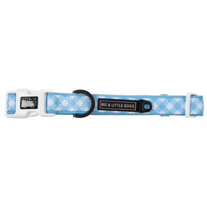 Collar con pajarita Vichy Baby Blue