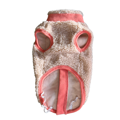 Abrigo Sherpa Coral red