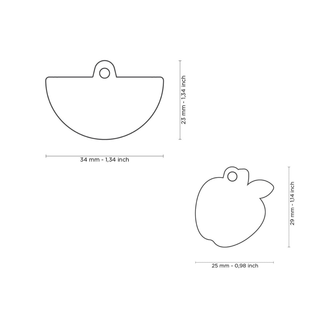 Chapa de identificación Fruity Dog