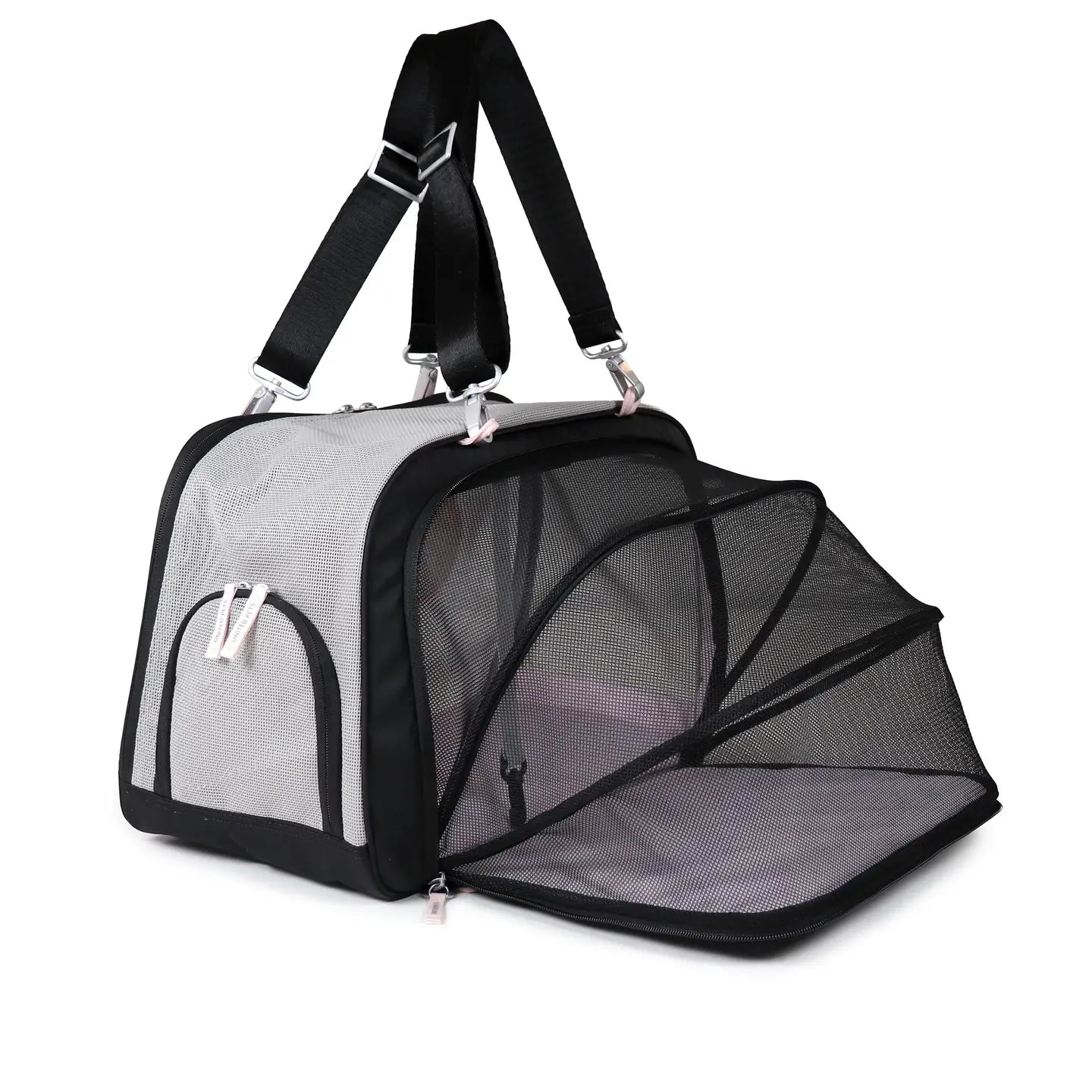 Transportín extensible Mesh rosa