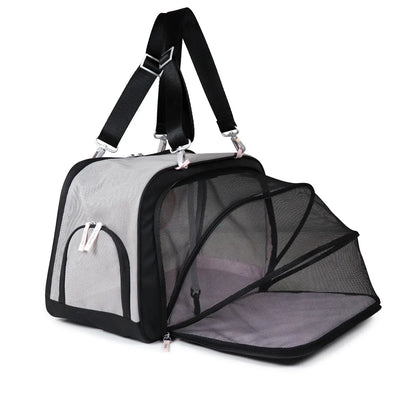 Transportín extensible Mesh rosa