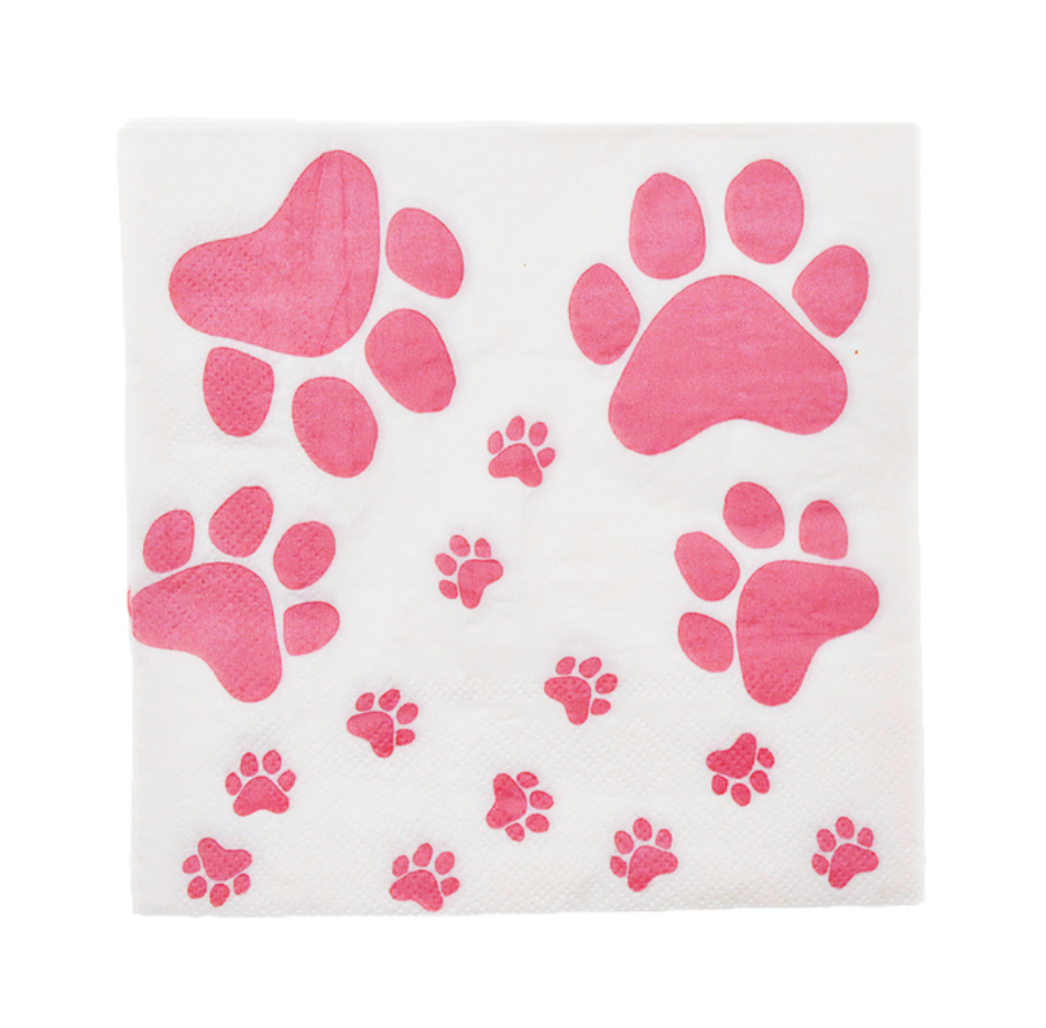 Servilletas Pawty rosa 20pcs