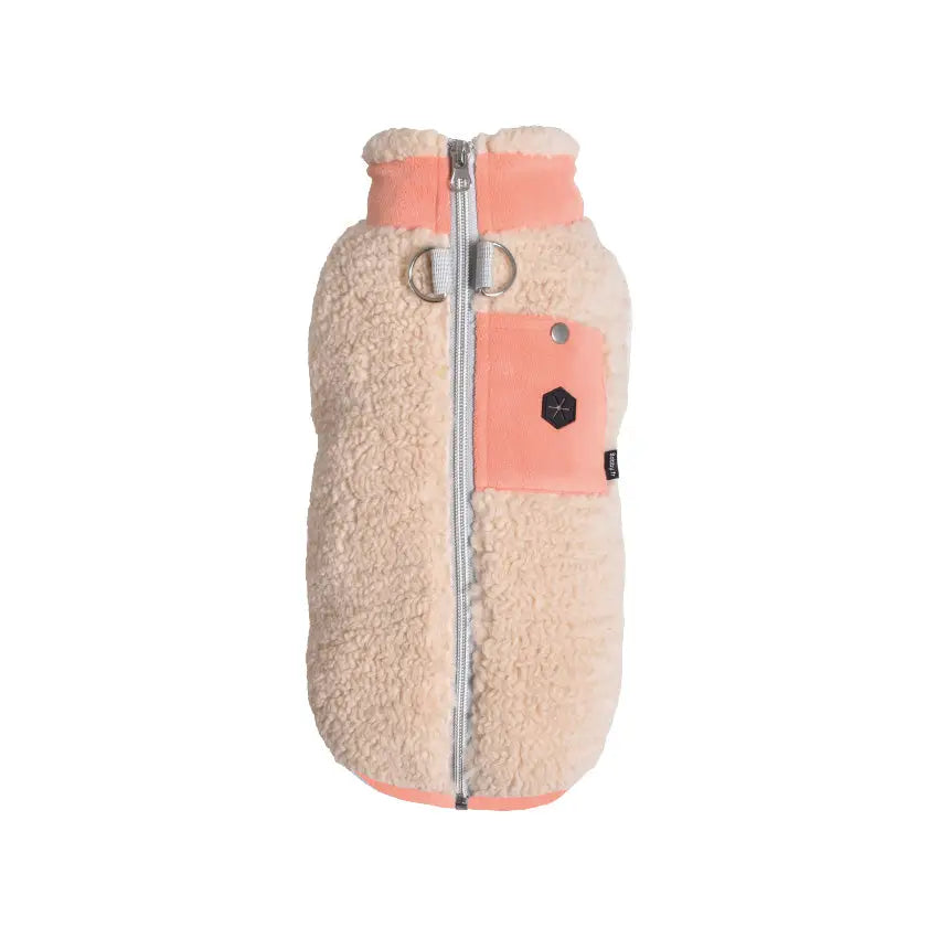 Abrigo Sherpa Coral red