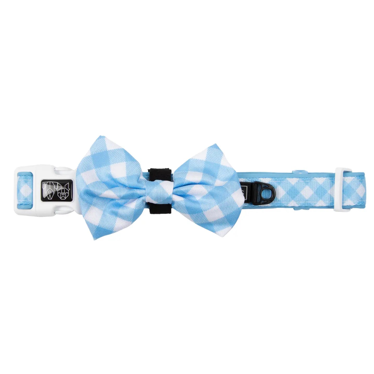Collar con pajarita Vichy Baby Blue