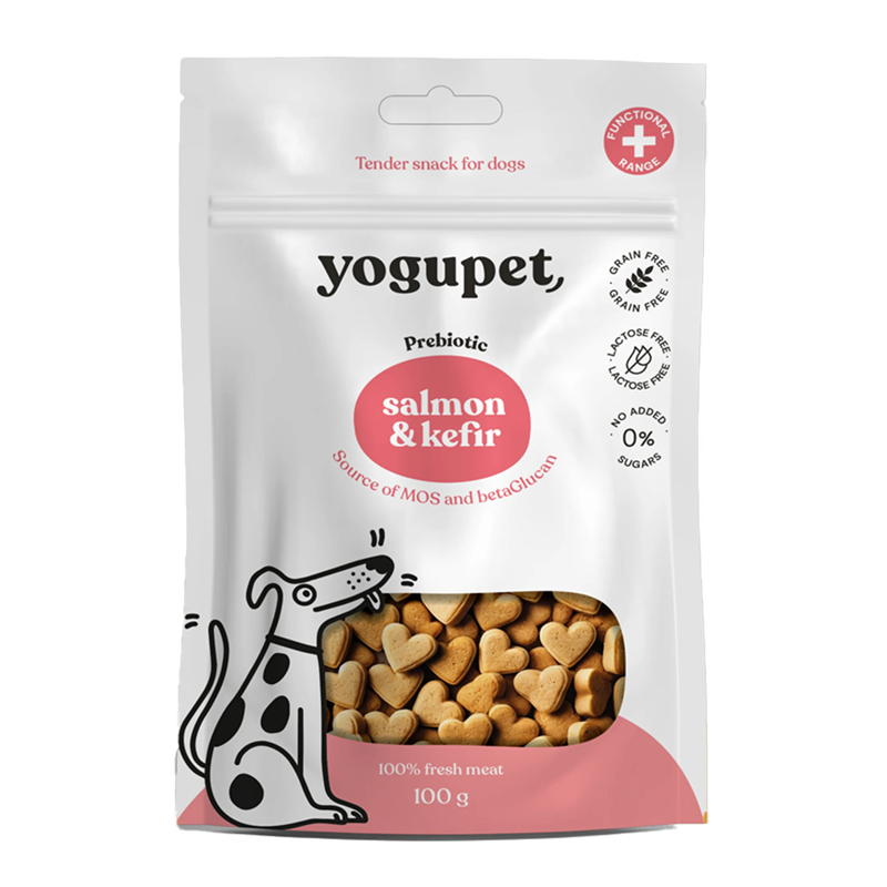 Snack semi-húmedo de salmón y kefir para perros 100gr