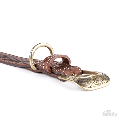 EL PASO Brown Leather Necklace